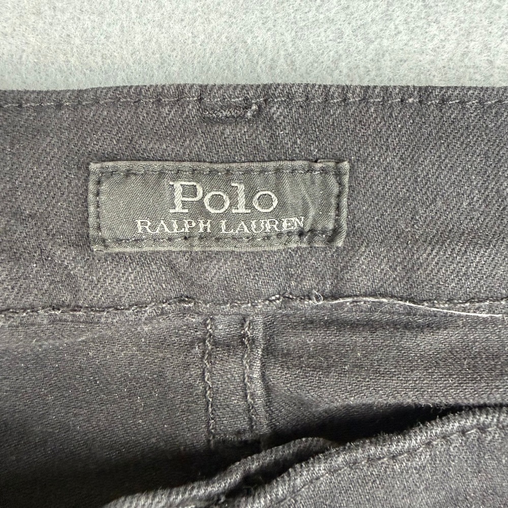 Polo Ralph Lauren Hampton Relaxed Straight‎ Jeans Mens 46x32 Black Denim Pants - Picture 5 of 9